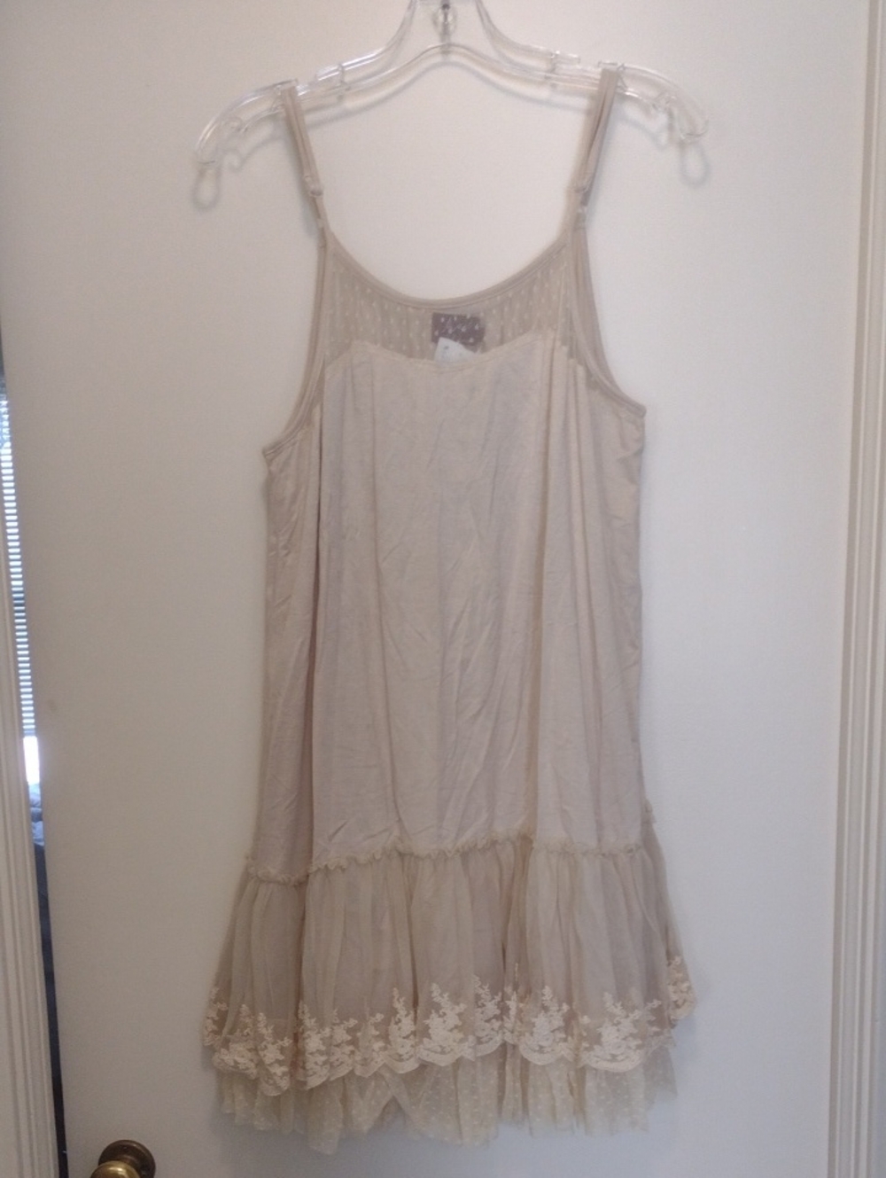 Avanti Girl's Ivory Lace Trim Dress (J792)